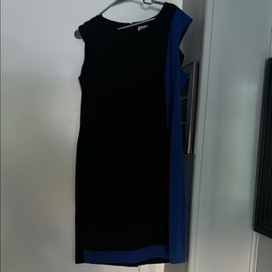 Shelby & Palmer Blue Asymmetrical Sheath Dress